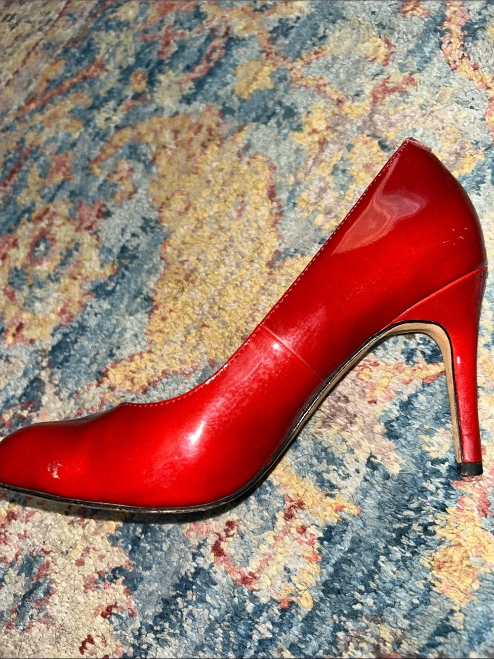 Corso Como Red Patent Round-Toe Pumps